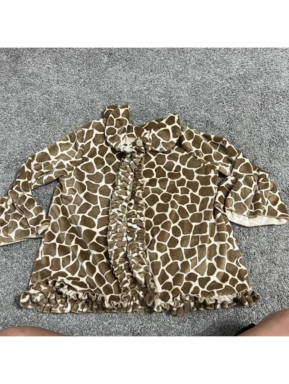 Lolly Wolly Doodle Girl's Youth Giraffe Fleece Jacket size 8